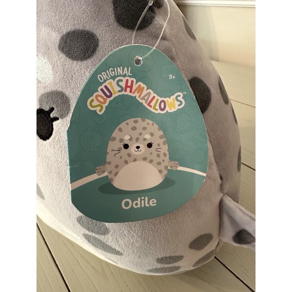 NEW Squishmallow Isis the Spotted Seal 10" Gray Soft Plush KellyToys WITH TAG - Picture 4 of 8